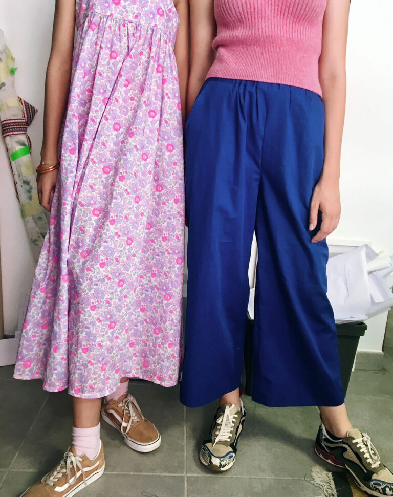 enfant stage couture realisation robe et pantalon